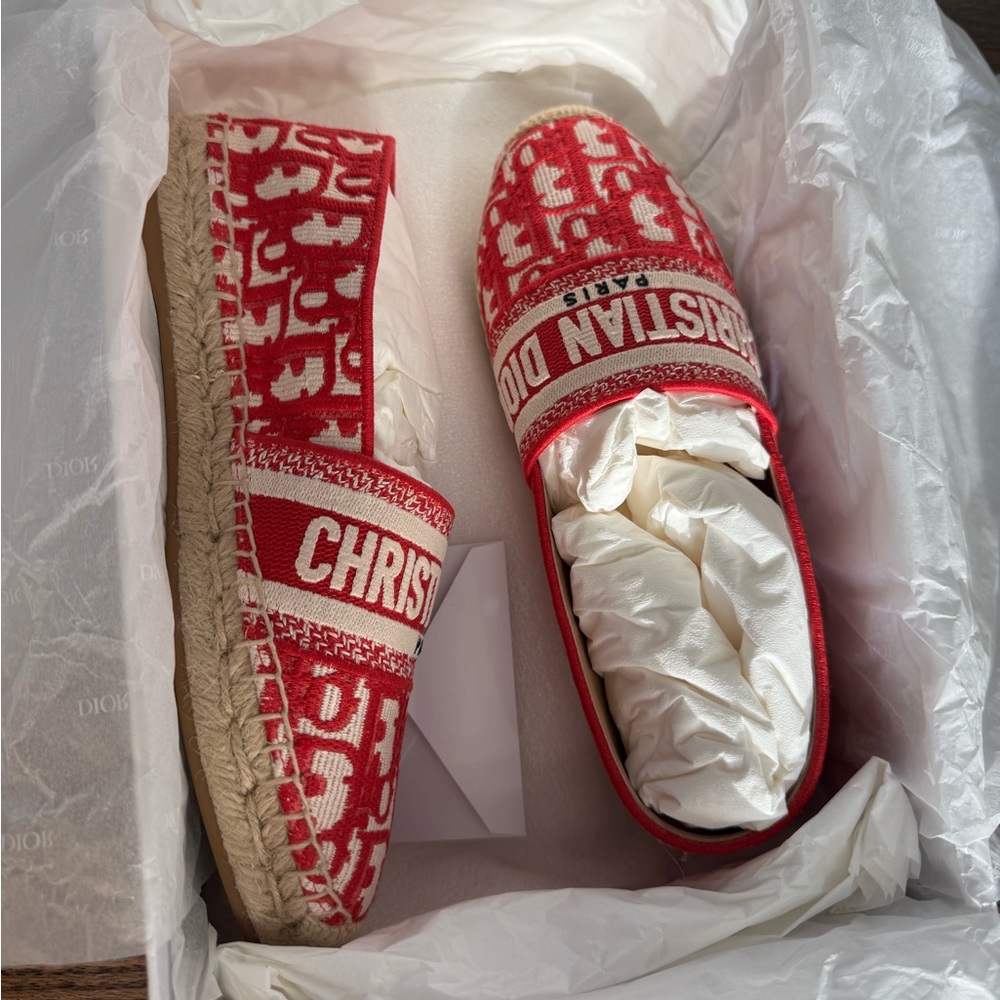 Dior Oblique Embroidered Espadrilles